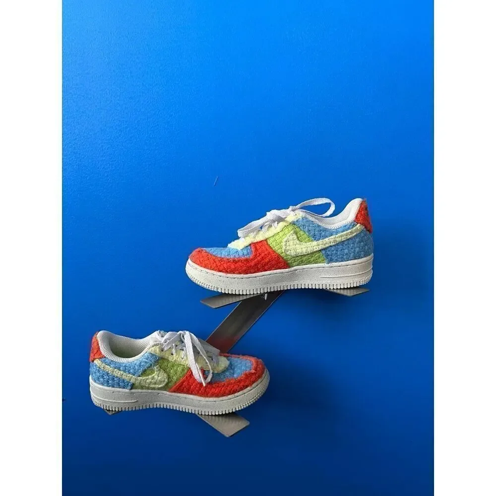 NIKE AIR FORCE 1 LV8 NN PS NEXT NATURE BLUE CITRON TINT SZ 12c DV2193-400